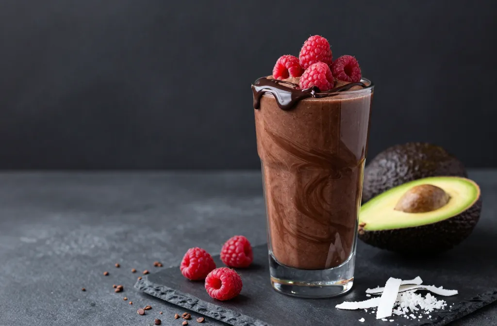 Raspberry Chocolate Truffle Keto Smoothie That Slaps