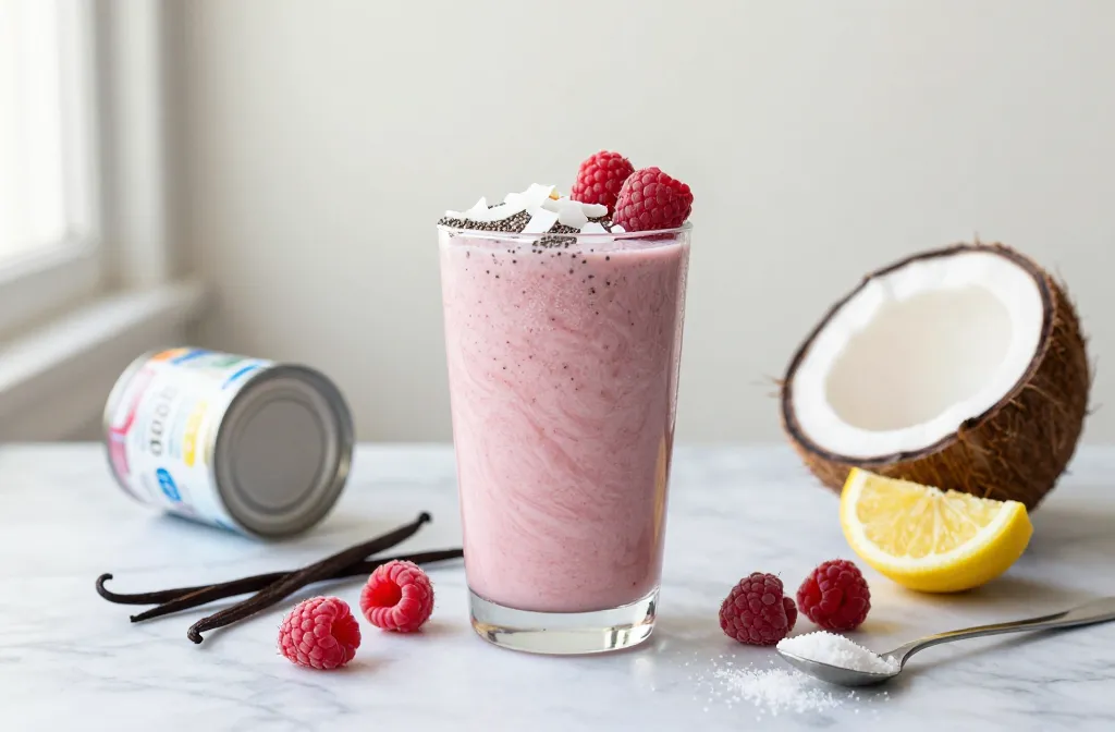 Raspberry Coconut Cream Keto Smoothie That Slaps