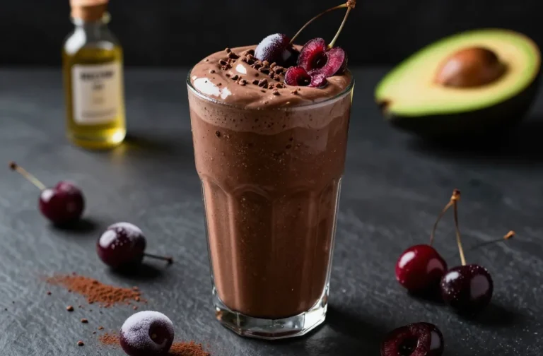 Chocolate Cherry Keto Smoothie That Tastes Like Dessert