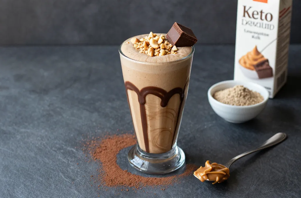 Peanut Butter Cup Keto Smoothie That Tastes Like Dessert