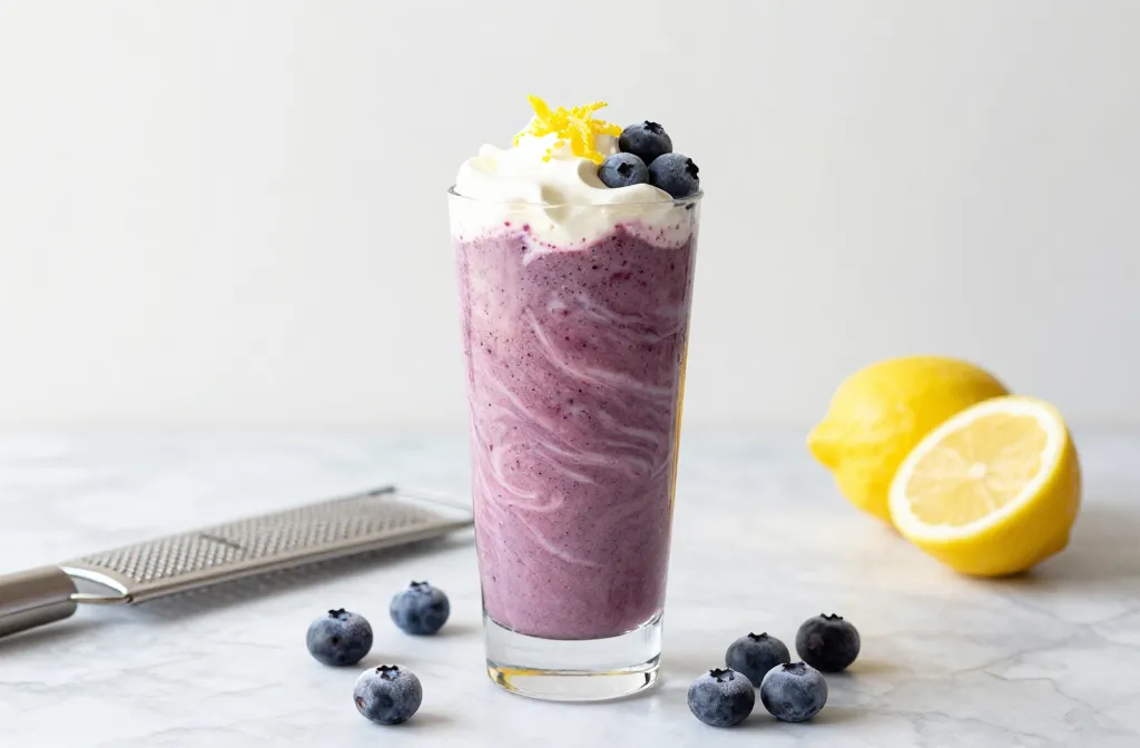 Blueberry Lemon Cream Keto Smoothie That Tastes Like Dessert