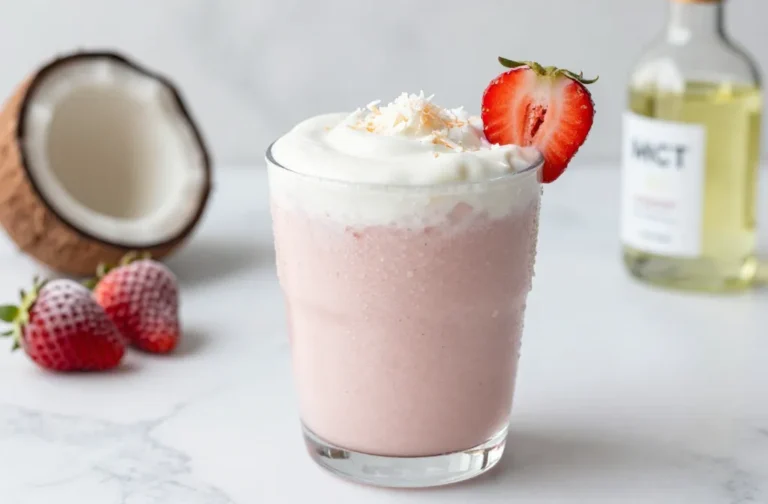 Strawberry Coconut Cream Keto Smoothie That Slaps