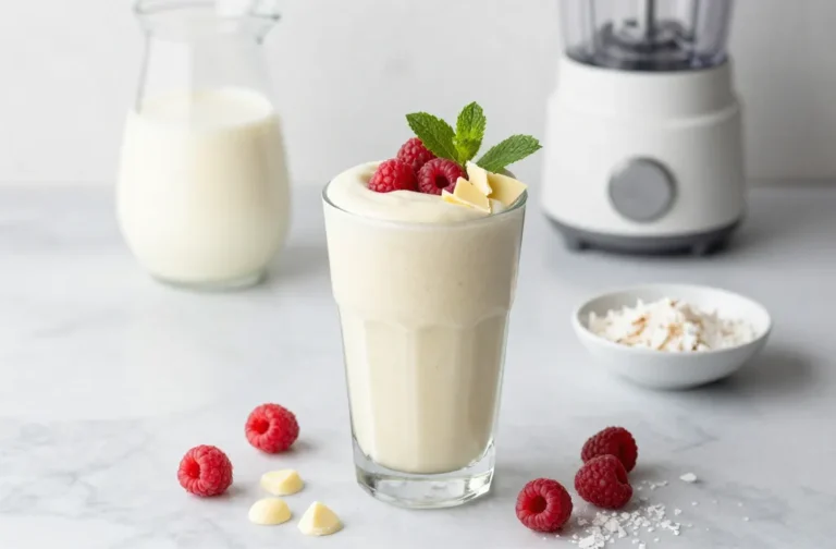 Raspberry White Chocolate Cream Keto Smoothie Bliss