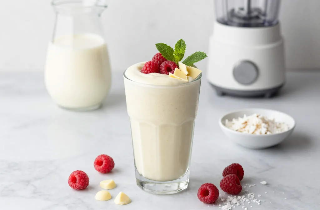 Raspberry White Chocolate Cream Keto Smoothie Bliss