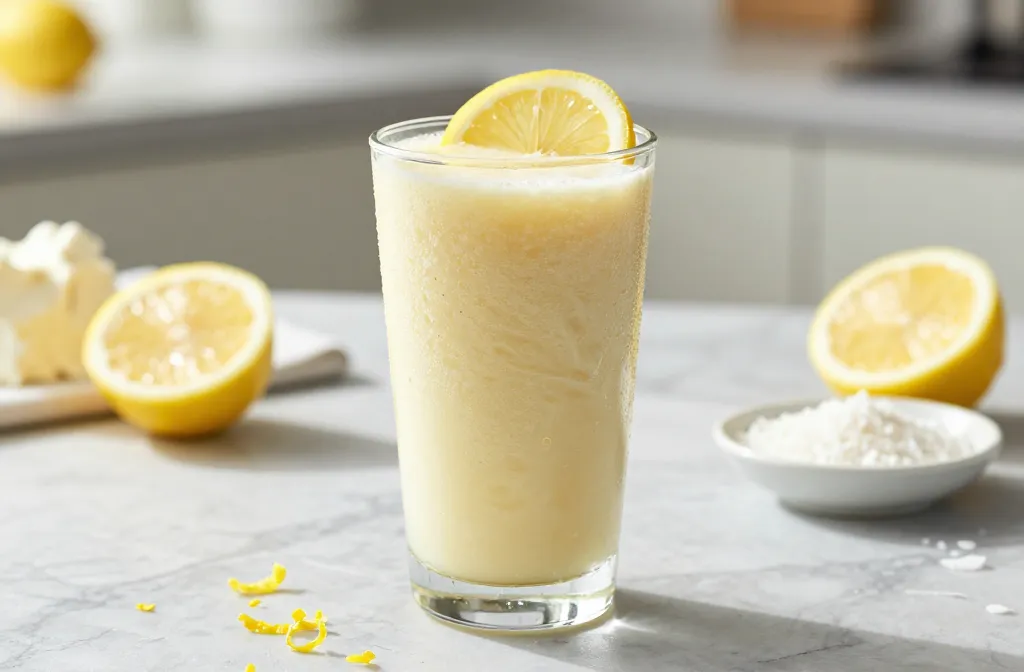 Lemon Vanilla Cream Keto Smoothie That Tastes Like Dessert