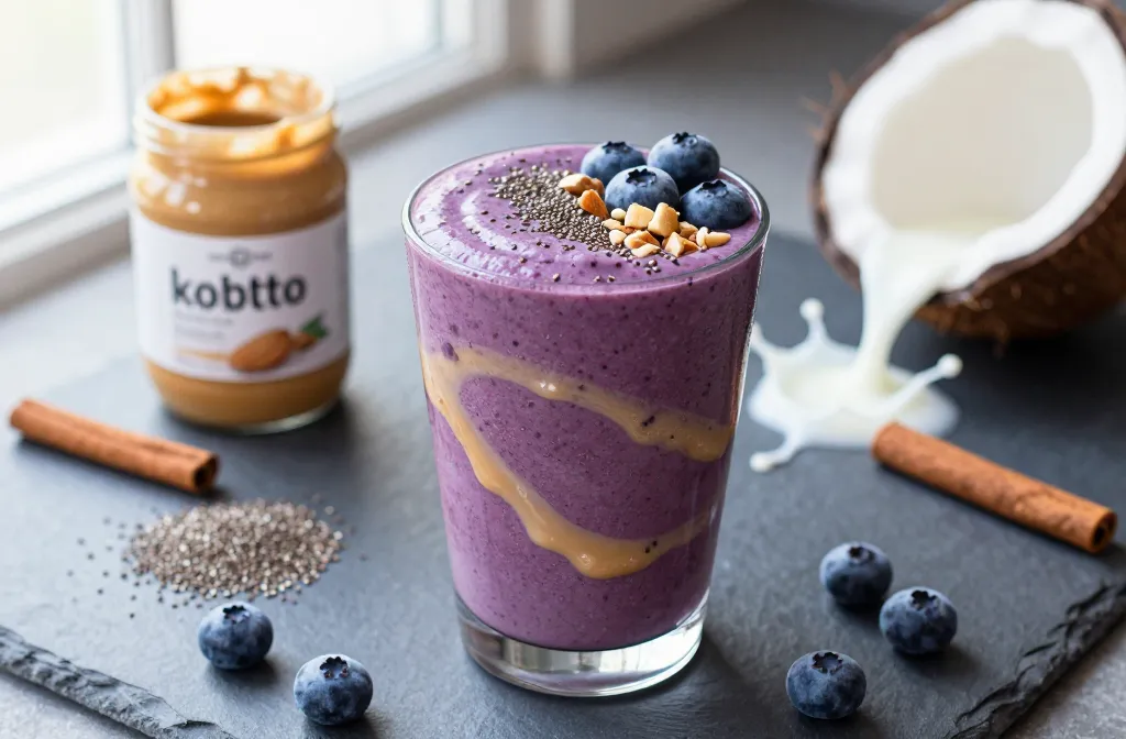 Blueberry Almond Bliss Keto Smoothie That Tastes Like Dessert
