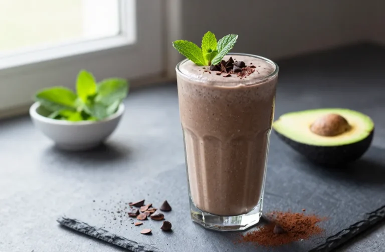 Keto Chocolate Mint Chip Smoothie That Tastes Illegal
