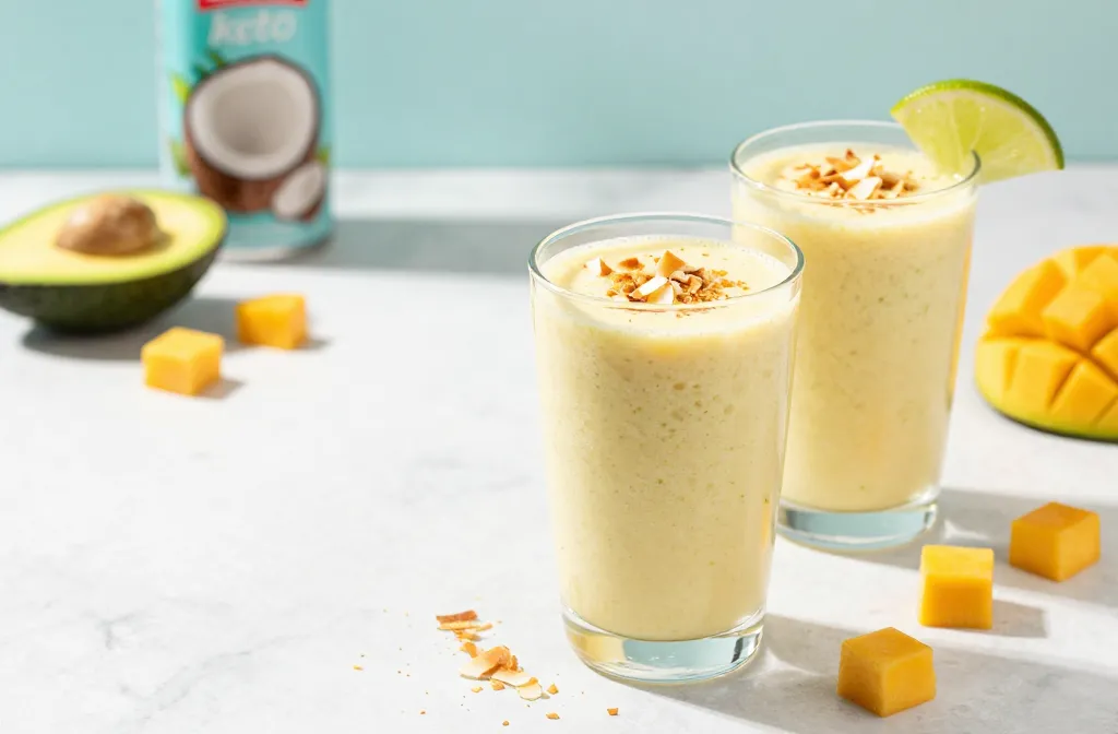 Tropical Mango Coconut Keto Smoothie That Screams Vacation