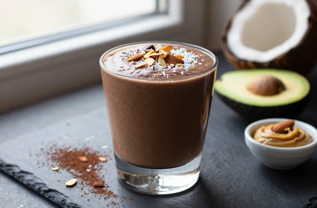 Almond Joy Keto Dessert Smoothie That Tastes Like Candy