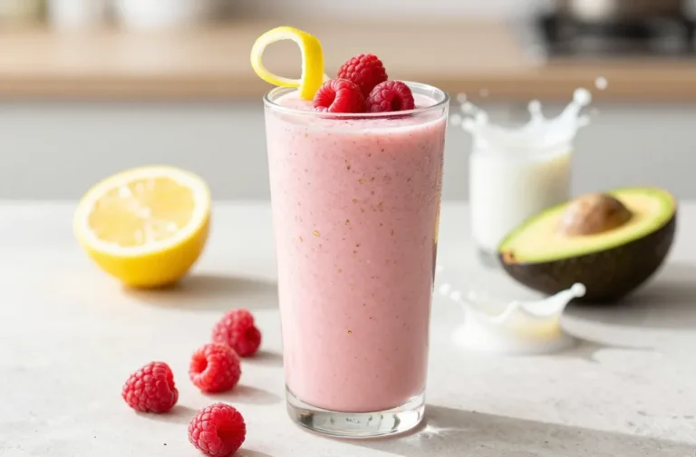 Raspberry Lemon Zest Keto Smoothie That Tastes Like Sunshine