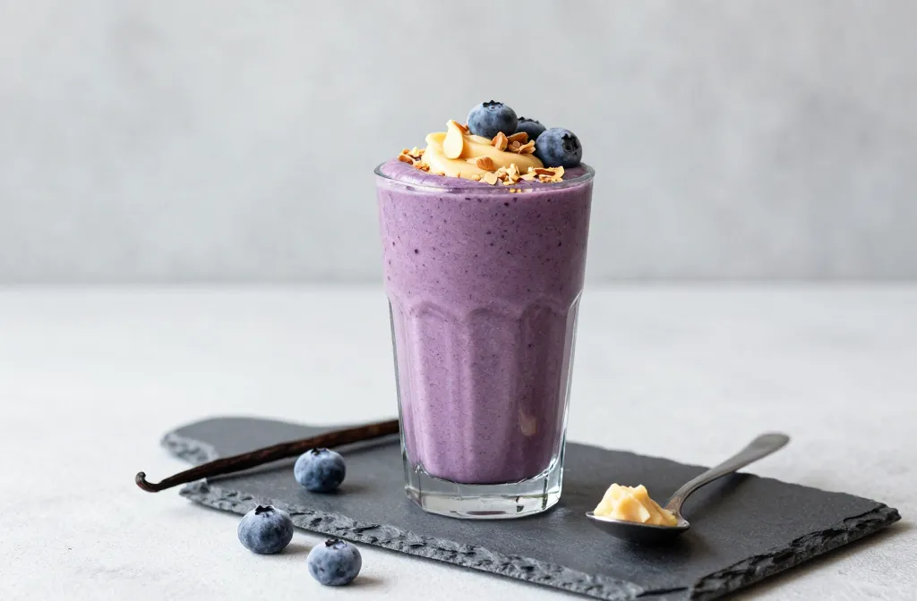 Blueberry Vanilla Almond Keto Smoothie That Slaps