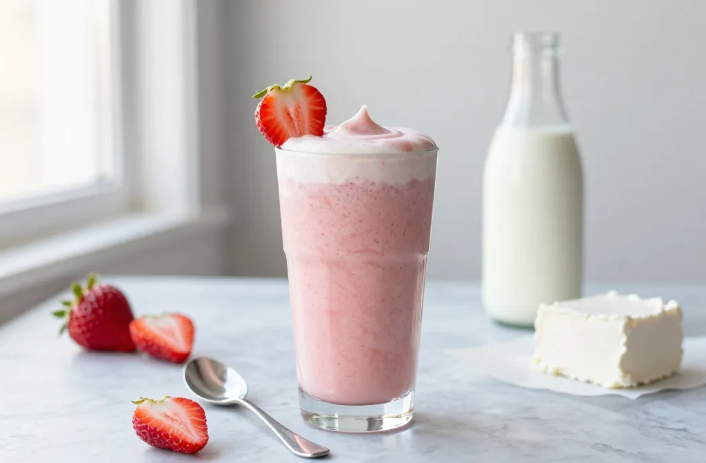 Strawberry Cream Cheese Keto Smoothie That Tastes Like Cake