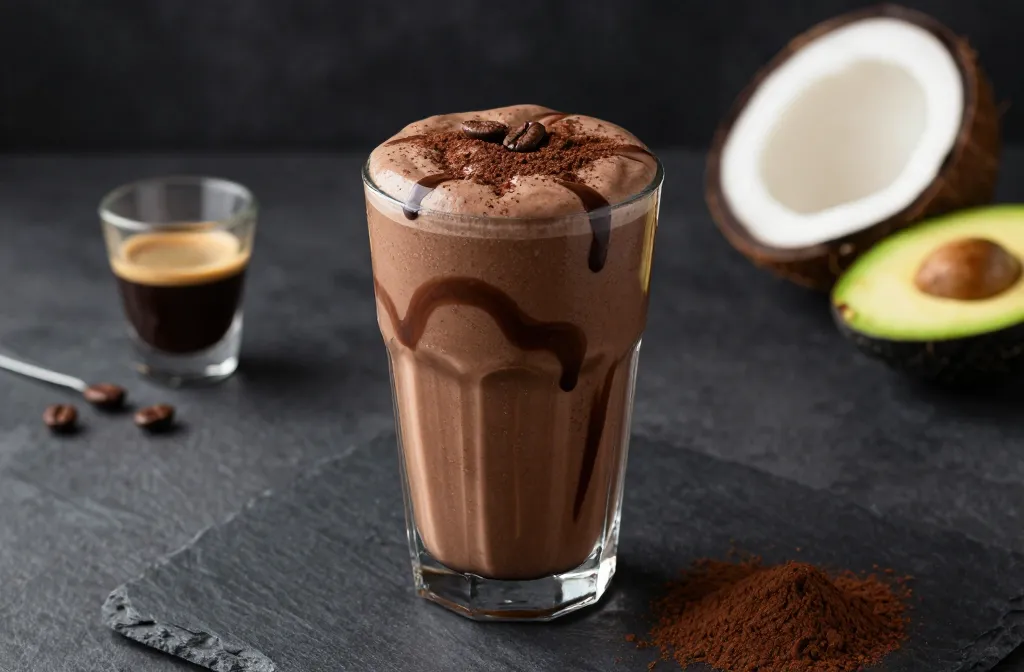 Mocha Fudge Keto Smoothie That Tastes Like Dessert