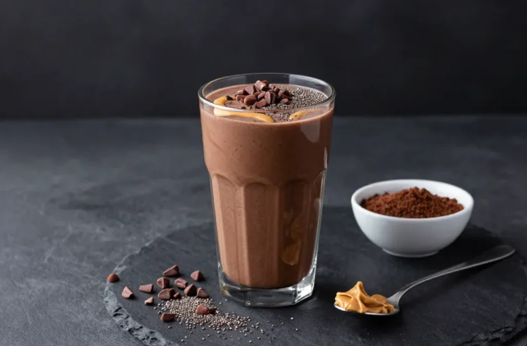 Irresistible Chocolate Peanut Butter Crunch Keto Smoothie