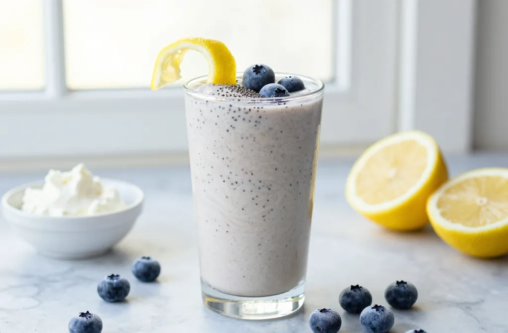 Blueberry Lemon Cream Keto Smoothie That Tastes Like Pie