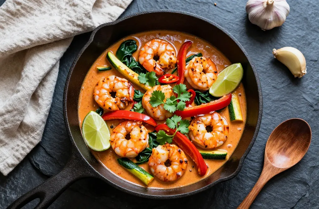 Coconut Curry Keto Shrimp One Pan Weeknight Wonder