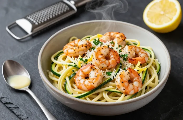 Keto Shrimp Alfredo Zoodles Creamy Low Carb Magic
