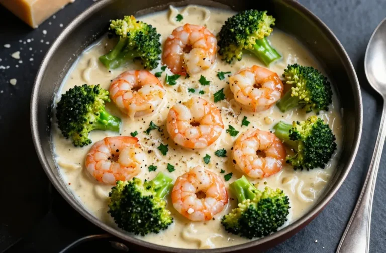 Keto Shrimp & Broccoli Alfredo That Tastes Like Cheat Night
