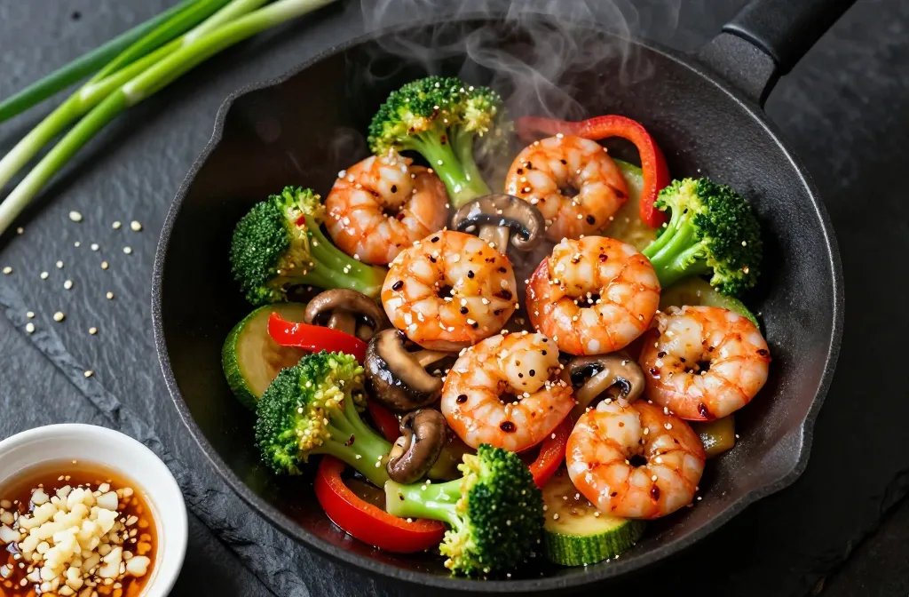 Irresistibly Fast Keto Shrimp Stir-Fry with Garlic Sauce