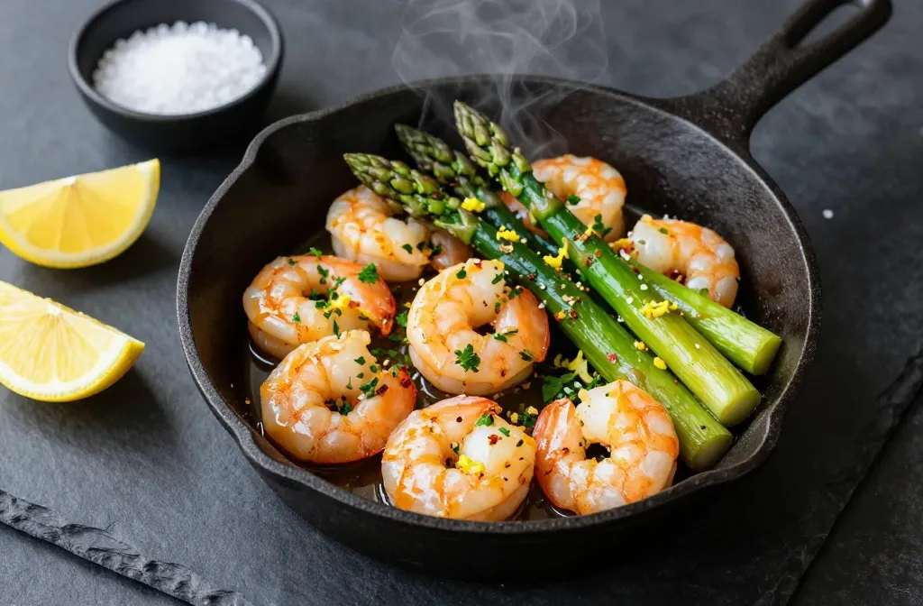Keto Lemon Butter Shrimp & Asparagus in 20 Minutes