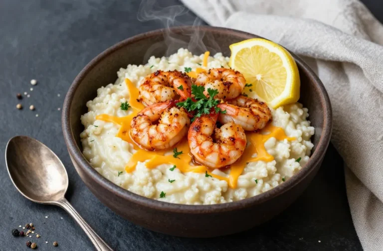 Keto Shrimp & Cauliflower Grits That Totally Slap