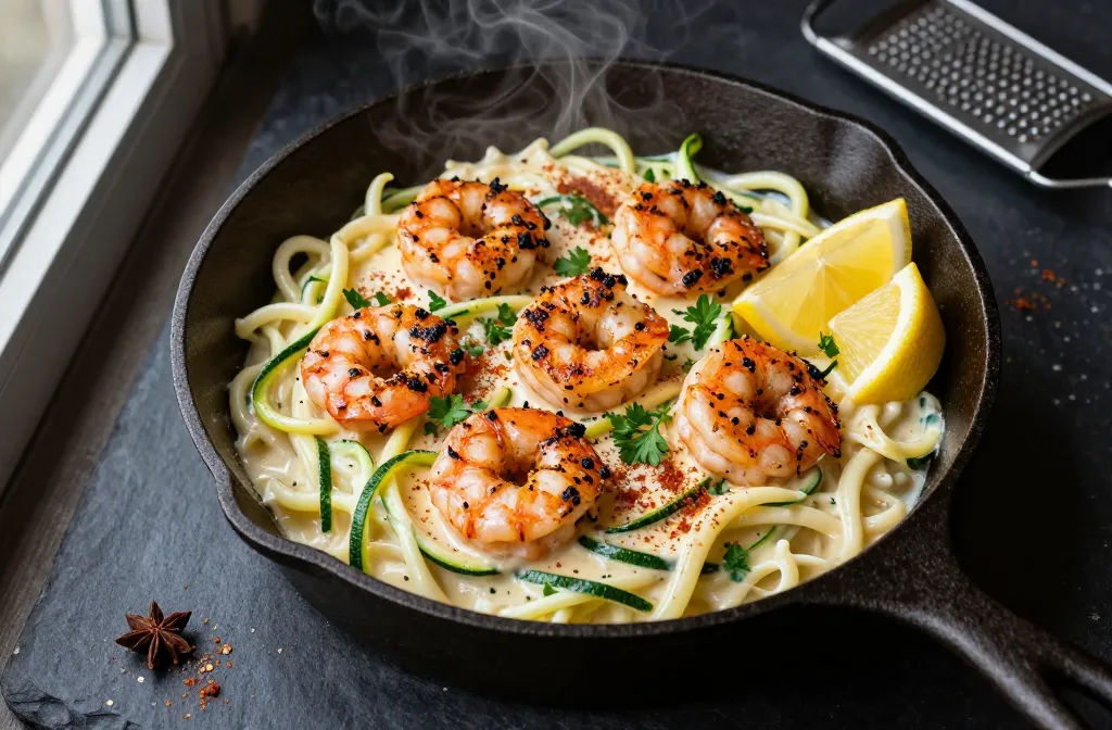 Keto Cajun Shrimp Alfredo That Slaps in 25 Minutes