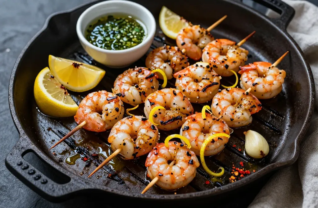 Lemon Garlic Keto Shrimp Skewers That Seriously Slap