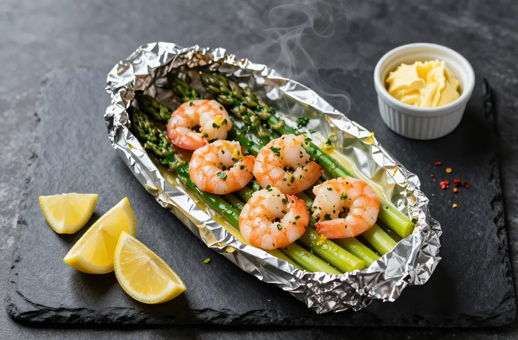 Keto Garlic Shrimp & Asparagus Foil Packs Weeknight Magic