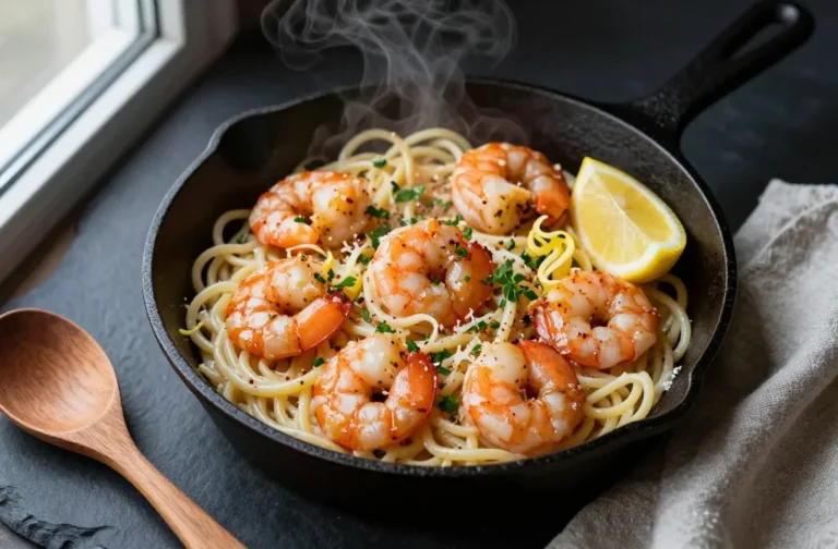 Date-Night Garlic Butter Keto Shrimp with Parmesan Zoodles