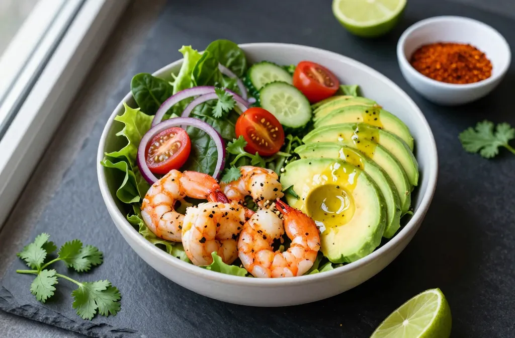 Keto Shrimp & Avocado Salad Bowl That Slaps in 20 Minutes