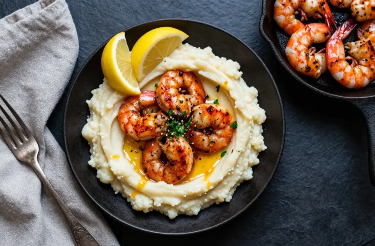 Cajun Keto Shrimp & Cheesy Cauliflower Mash That Slaps