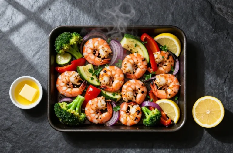 Keto Shrimp & Roasted Veggie Sheet Pan Dinner in 30 Minutes