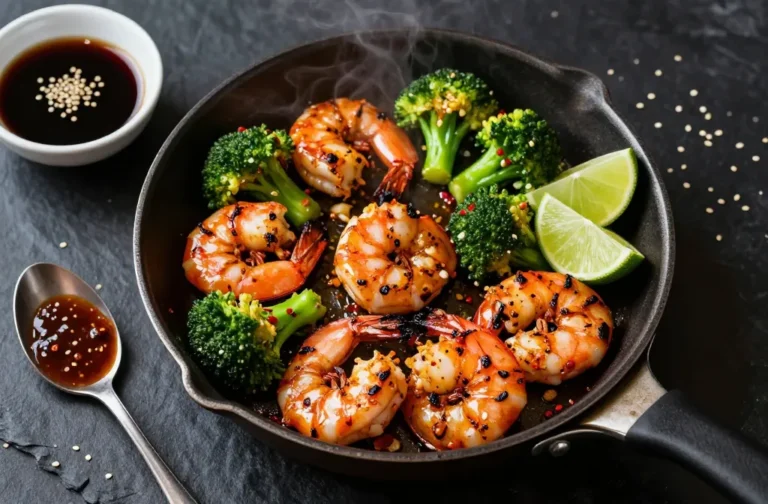 Spicy Garlic Keto Shrimp & Broccoli in 20 Minutes Flat