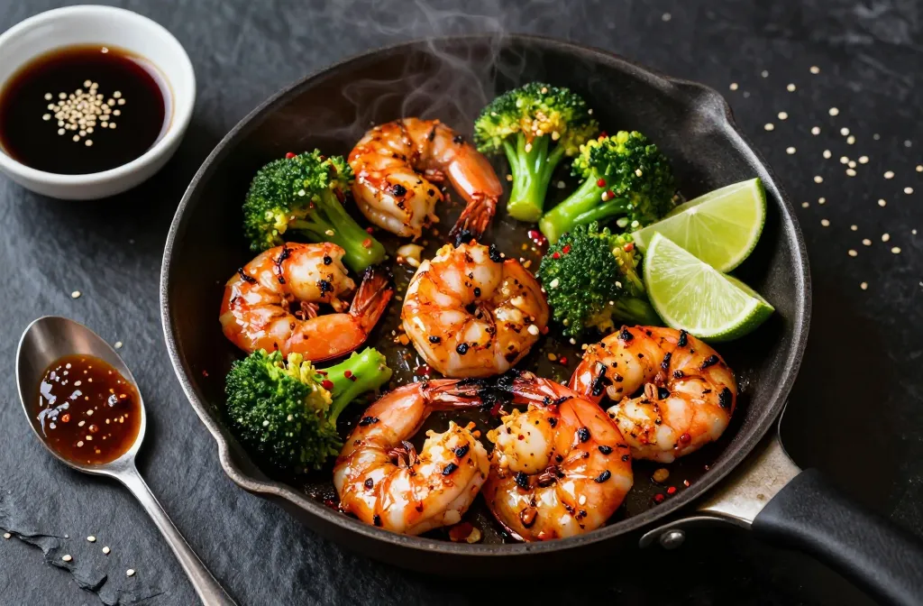 Spicy Garlic Keto Shrimp & Broccoli in 20 Minutes Flat