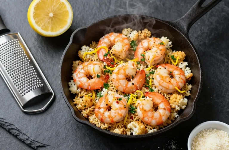 Keto Shrimp & Parmesan Cauliflower Rice Weeknight Hero