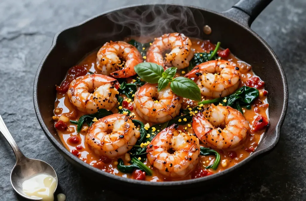Viral Keto Shrimp & Creamy Sun-Dried Tomato Sauce Tonight