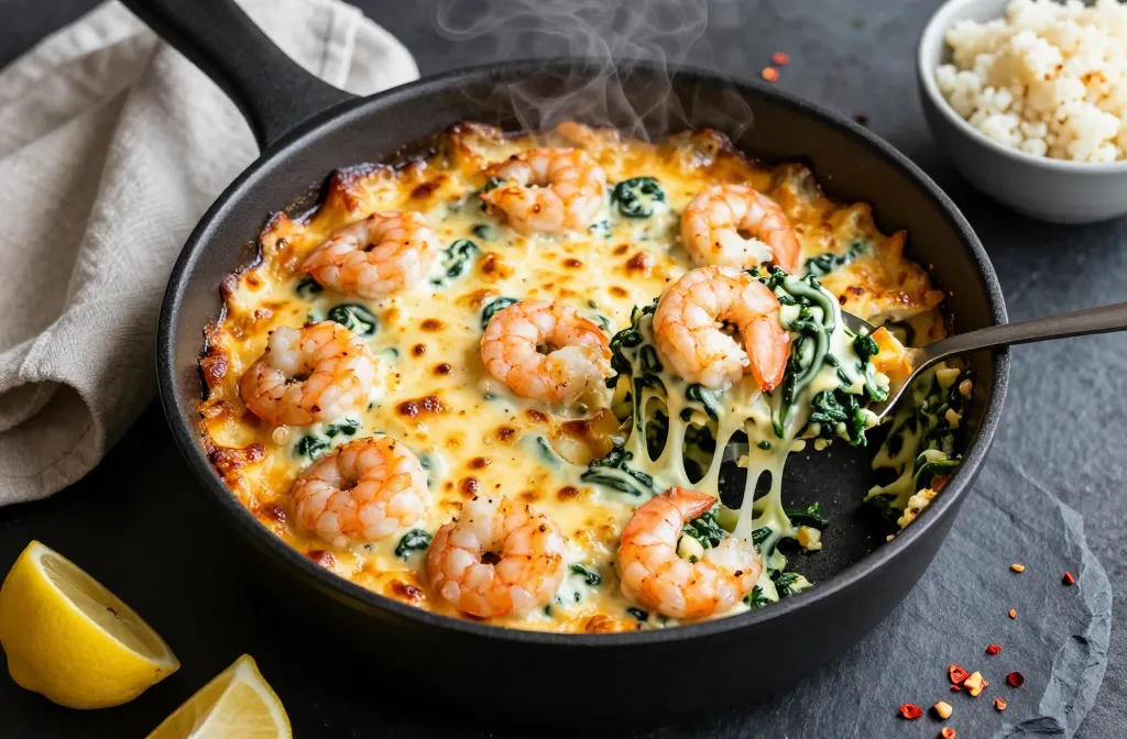 Keto Shrimp & Cheesy Spinach Bake Weeknight Game Changer