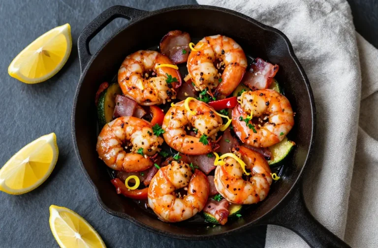 Keto Shrimp & Bacon Skillet That Tastes Like Cheating