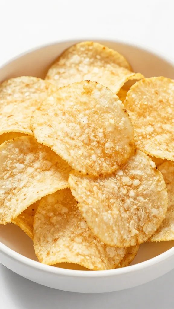 sealed chip bag in hand at 9pm, moody closeup