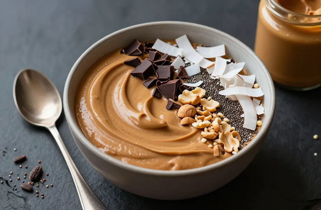 Viral Keto Peanut Butter Smoothie Bowl Dessert Indulgence