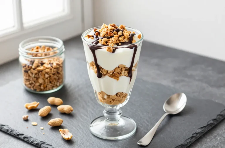 Keto Peanut Butter Layered Parfait Dessert for Breakfast