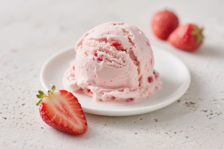 100-Calorie Strawberry Ice Cream – Light, Creamy, and Easy