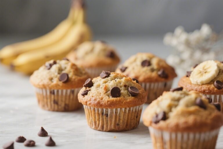 Healthy Banana Chocolate Chip Muffins – Soft, Sweet, and Better for You