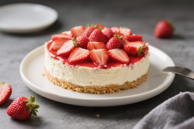 No Bake Strawberry Shortcake Cheesecake – Creamy, Fresh, and Fuss-Free