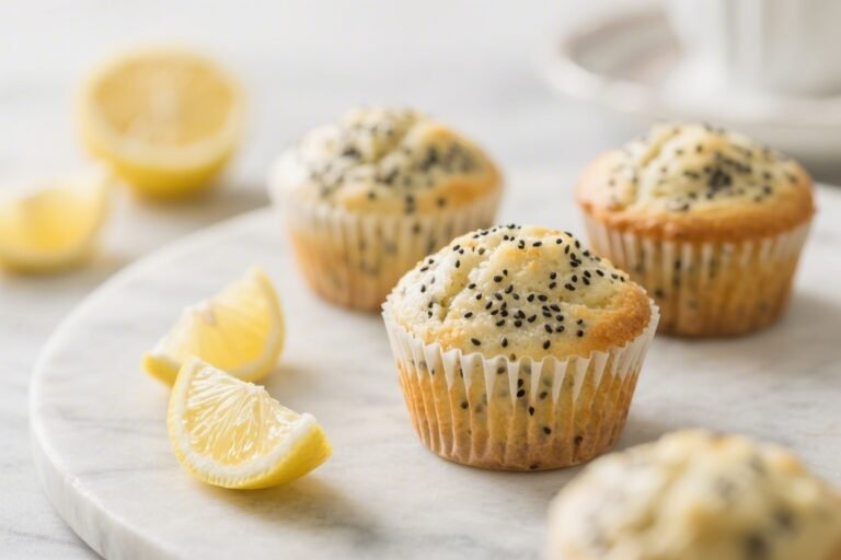 Healthy Lemon Poppyseed Muffins – Bright, Zesty, and Easy