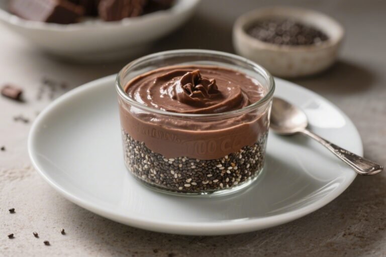 100-Calorie Chia Chocolate Pudding – Light, Creamy, and Satisfying