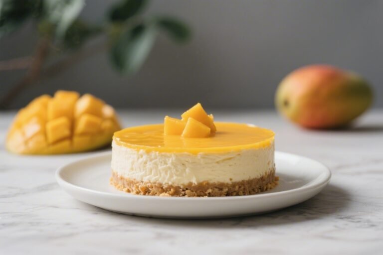 No Bake Mango Cheesecake – Creamy, Bright, and Effortless