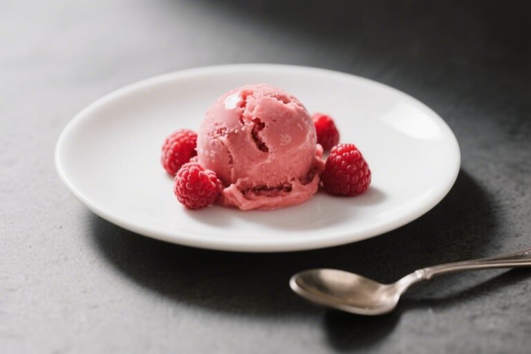 100-Calorie Raspberry Sorbet – Simple, Bright, and Refreshing