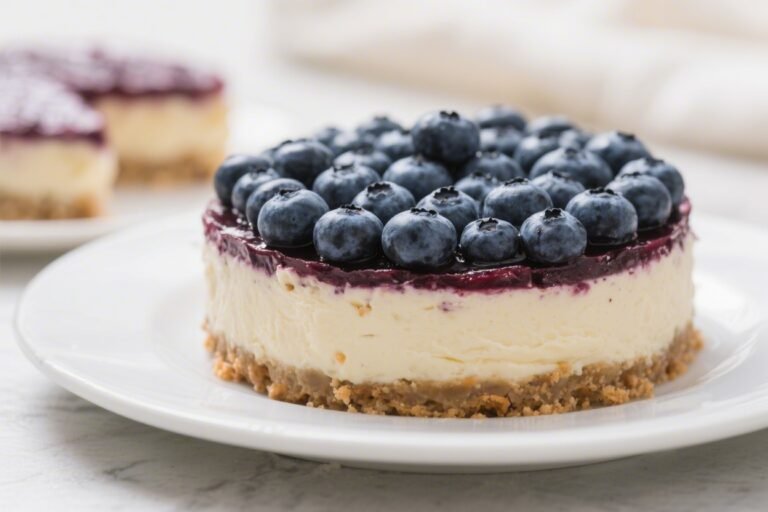No Bake Blueberry Cheesecake – Creamy, Fresh, and Effortless