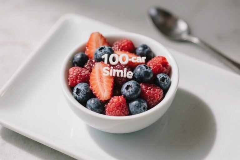 100-Calorie Simple Berry Bowl – Fresh, Light, and Ready in Minutes